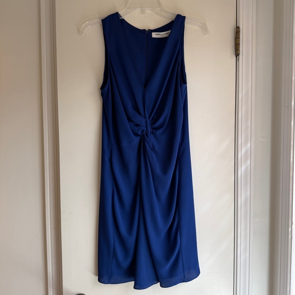 Amanda Uprichard New York Royal Blue Sleeveless Twist Front Dress